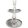 Kare Design Plats, Saladiers Et Coupelles Présentoir à Gâteaux 2 Niveaux Lapin En Alu -saladiers et coupelles Soldes presentoir a gateaux 2 niveaux lapin en alu