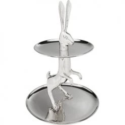 Kare Design Plats, Saladiers Et Coupelles Présentoir à Gâteaux 2 Niveaux Lapin En Alu -saladiers et coupelles Soldes presentoir a gateaux 2 niveaux lapin en alu 4