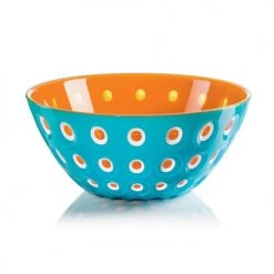 Guzzini Plats, Saladiers Et Coupelles Saladier 25cm Orange Et Bleu En Plastique Multicolore