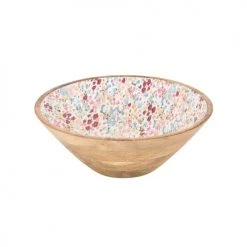 Table Passion Plats, Saladiers Et Coupelles Saladier 30 Cm En Bois Décoré