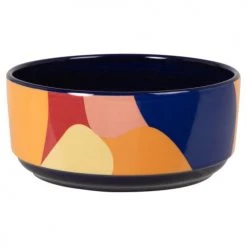 Plats, Saladiers Et Coupelles Saladier Bell Maisons Du Monde X Sakina M’Sa En Faïence Bleue, Orange, Jaune, Rouge Et Rose