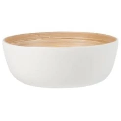 Maisons Du Monde Vaisselle De Noël Saladier En Bambou Coloris Blanc Et Naturel -saladiers et coupelles Soldes saladier en bambou coloris blanc et naturel 1000 6 30 194452 1 1