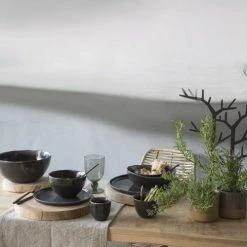 Pomax Plats, Saladiers Et Coupelles Saladier En Grès Noir -saladiers et coupelles Soldes saladier en gres noir 1