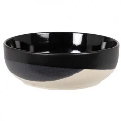 Maisons Du Monde Plats, Saladiers Et Coupelles Saladier En Grès Noir, Bleu Et Beige D24