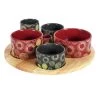Table Passion Plats Apéritif Et Accessoires Service à Apéritif 6 Pièces 31 Cm En Porcelaine Multicolore -saladiers et coupelles Soldes service a aperitif 6 pieces 31 cm en porcelaine multicolore 1