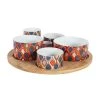 Table Passion Plats Apéritif Et Accessoires Service à Apéritif 6 Pièces 31 Cm En Porcelaine Multicolore -saladiers et coupelles Soldes service a aperitif 6 pieces 31 cm en porcelaine multicolore