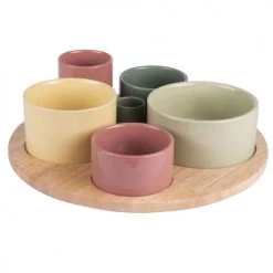 Table Passion Plats Apéritif Et Accessoires Service à Apéritif Tournant Olso 31 Cm En Céramique Multicolore