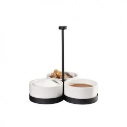 ASA Selection Plats Apéritif Et Accessoires Serviteur 3 Coupelles En Céramique