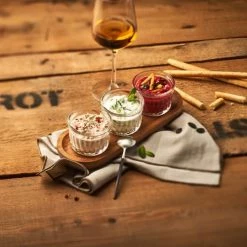 La Rochère Vaisselle De Noël Set Apéro Avec Plateau En Accacia En Verre Transparent -saladiers et coupelles Soldes set apero avec plateau en accacia en verre transparent 2