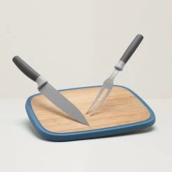 BergHoff Set De 2 Couteaux Avec Planche à Découper En Bambou -saladiers et coupelles Soldes set de 2 couteaux avec planche a decouper en bambou 9