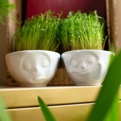 Tassen Plats Apéritif Et Accessoires Set De 2 Mini Bols Gourmand Et Endormi En Porcelaine 200ml -saladiers et coupelles Soldes set de 2 mini bols gourmand et endormi en porcelaine 200ml 2