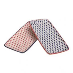 Chehoma Plats, Saladiers Et Coupelles Set De 2 Plats à Cake En Céramique Multicolore