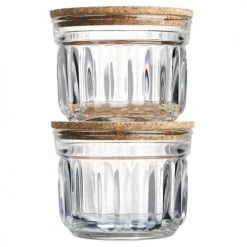 La Rochère Plats Apéritif Et Accessoires Set De 2 Verrines Conservation Sèche Avec Couvercle En Liège