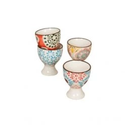 Chehoma Plats, Saladiers Et Coupelles Set De 4 Coquetiers En Céramique Multicolore
