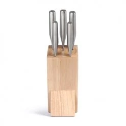Livoo Découpe Set De 5 Couteaux En Bois Beige -saladiers et coupelles Soldes set de 5 couteaux en bois beige 2