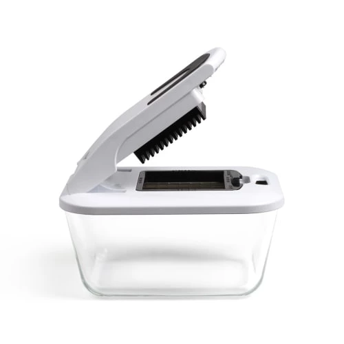 Livoo Découpe Set Mandoline Avec Bac 2,65L En Plastique Bleu 3 Livoo Découpe Set Mandoline Avec Bac 2,65L En Plastique Bleu