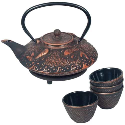 Signes Grimalt Théières Set Théière De Type Japonaise En Fonte 0.8 L Et 4 Petits Bols 3 Signes Grimalt Théières Set Théière De Type Japonaise En Fonte 0.8 L Et 4 Petits Bols