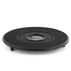 Aromandise Théières Sous-théière Japonaise En Fonte Noire