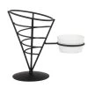 Maisons Du Monde Plats Apéritif Et Accessoires Support à Cornet De Frites En Métal Noir Et Coupelle En Grès Blanc - Lot De 2 -saladiers et coupelles Soldes support a cornet de frites en metal noir et coupelle en gres blanc 1000 3 22 224743 1