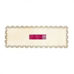ScrapCooking Plats, Saladiers Et Coupelles Support à Gâteau/cake Rectangle Dentelle En Bois 36x13 Cm