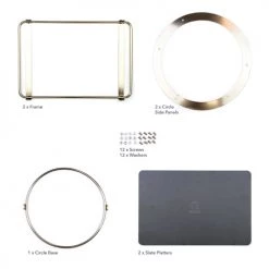 Artesà Plats, Saladiers Et Coupelles Support De Service 2 Niveaux Bois Et Ardoise Noir & Marron -saladiers et coupelles Soldes support de service 2 niveaux bois et ardoise noir marron 5