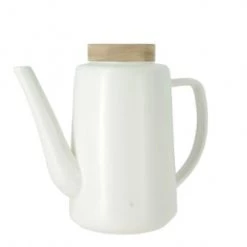 OGO Living Théières Théière Avec Couvercle En Porcelaine Et Acacia 1,2L -saladiers et coupelles Soldes theiere avec couvercle en porcelaine et acacia 1 2l 4