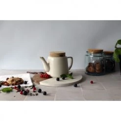 OGO Living Théières Théière Avec Couvercle En Porcelaine Et Bois 680 Ml -saladiers et coupelles Soldes theiere avec couvercle en porcelaine et bois 680 ml 5
