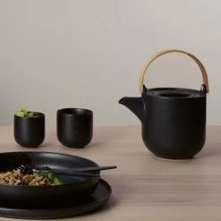ASA Selection Théières Théière Coppa Kuro En Céramique Et Bois 1L -saladiers et coupelles Soldes theiere coppa kuro en ceramique et bois 1l 3