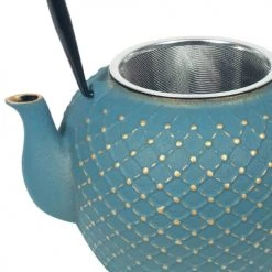 Signes Grimalt Théières Théière De Type Japonaise Bleue Et Or En Fonte 0.85 Litre -saladiers et coupelles Soldes theiere de type japonaise bleue et or en fonte 0 85 litre 2