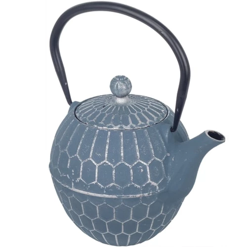 Signes Grimalt Théières Théière De Type Japonaise Gris-bleu En Fonte 1.3 Litre 6 Signes Grimalt Théières Théière De Type Japonaise Gris-bleu En Fonte 1.3 Litre – Image 4