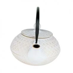 Aromandise Théières Théière En Fonte Blanche 800ml -saladiers et coupelles Soldes theiere en fonte blanche 800ml 2