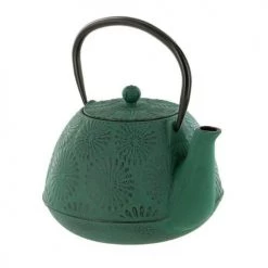 Aromandise Théières Théière En Fonte Vert émeraude 1,2L