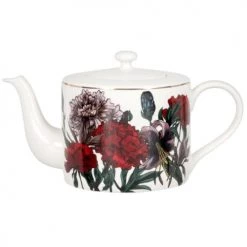 Maisons Du Monde Théières Théière En Grès Blanc Imprimé Fleurs