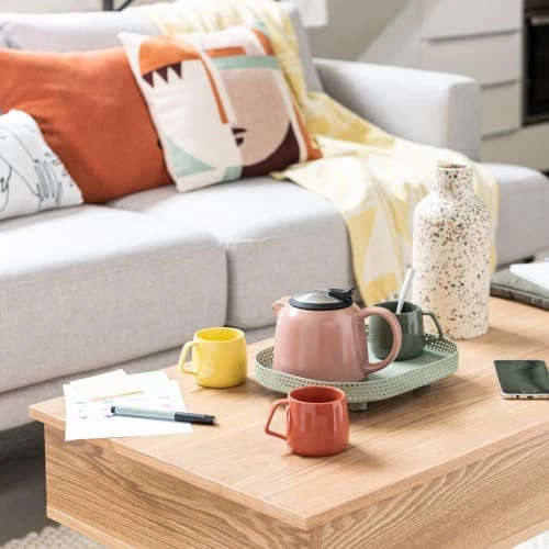 Maisons Du Monde Théières Théière En Grès Vieux Rose Et Métal Argenté 0.8L 5 Maisons Du Monde Théières Théière En Grès Vieux Rose Et Métal Argenté 0.8L – Image 3