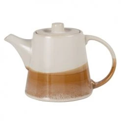 Maisons Du Monde Théières Théière En Porcelaine Blanche Et Jaune Moutarde 1.10L