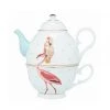 Yvonne Ellen Théières Théière En Porcelaine Flamant Rose 36cl -saladiers et coupelles Soldes theiere en porcelaine flamant rose 36cl