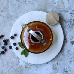 OGO Living Théières Théière En Verre Borosilicate Avec Couvercle En Acacia 500 Ml -saladiers et coupelles Soldes theiere en verre borosilicate avec couvercle en acacia 500 ml 3