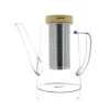 OGO Living Théières Théière En Verre Borosilicate Et Couvercle En Bois 1,2L -saladiers et coupelles Soldes theiere en verre borosilicate et couvercle en bois 1 2l