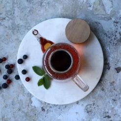 OGO Living Théières Théière En Verre Borosilicate Et Couvercle En Bois 1,2L -saladiers et coupelles Soldes theiere en verre borosilicate et couvercle en bois 1 2l 3