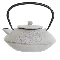 ITEM International Théières Théière Japonaise Blanc Et Or En Fonte 0,85L