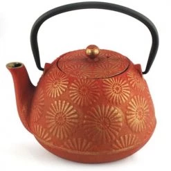 Signes Grimalt Théières Théière Japonaise Rouge Patinée En Fonte 1,2L