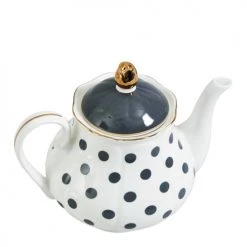 Mathilde M Théières Théière Pois Gris 1L 9 Mathilde M Théières Théière Pois Gris 1L -saladiers et coupelles Soldes theiere pois gris 1l 2