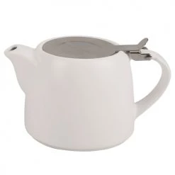 Table Passion Théières Théière Studio Avec Filtre Inox 0,6 L Mat En Céramique Blanc