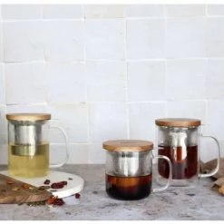 OGO Living Théières Tisanière En Verre Double Paroi 350 Ml -saladiers et coupelles Soldes tisaniere en verre double paroi 350 ml 5