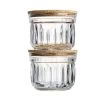 La Rochère Plats Apéritif Et Accessoires Verrine En Verre Transparent Et Liège- Set De 2 -saladiers et coupelles Soldes verrine en verre transparent et liege set de 2